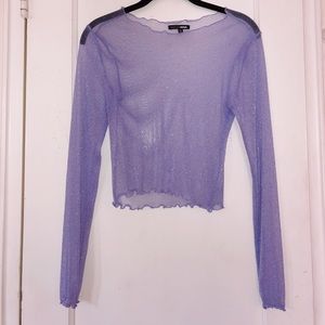 Cute sheer purple top